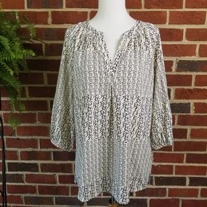 Skies Are Blue Abstract Print Tunic - S